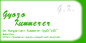 gyozo kummerer business card